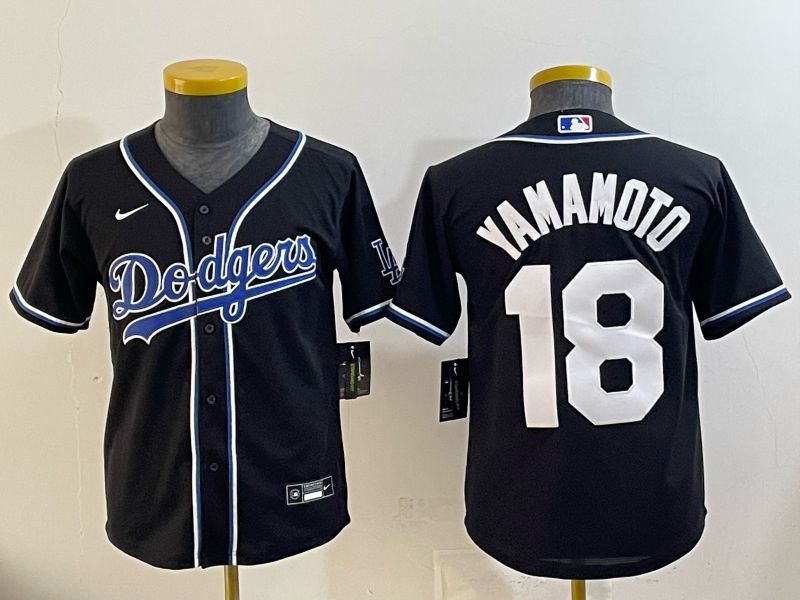 Women Nike 2026 Los Angeles Dodgers #18 Yamamoto Black Game MLB Jersey 087